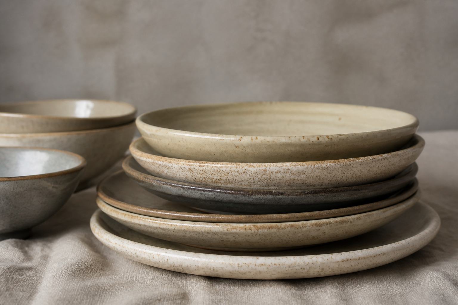 Close-up of a handbuilt ceramic bowl